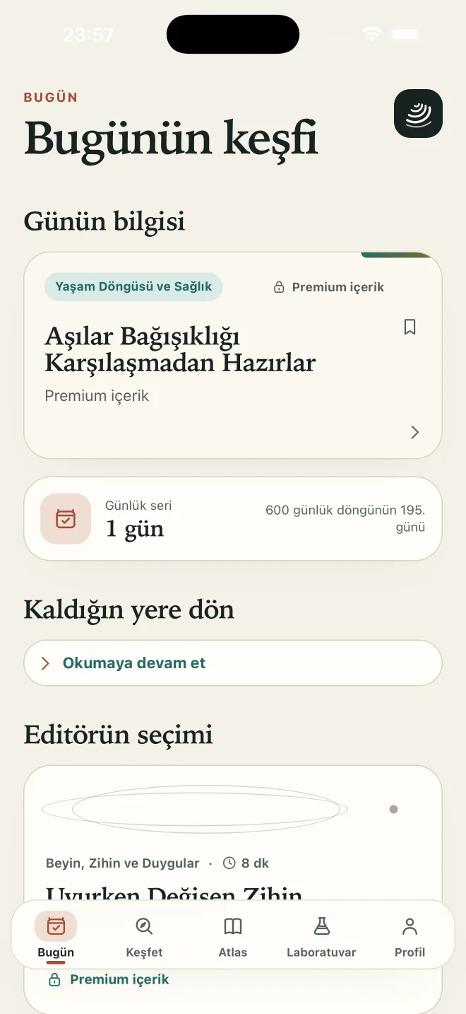 İnsanlık Atlası bugün ekranında günlük bilgi ve editör seçimi